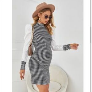 Maternity SHEIN bundle: Dress Houndstooth dress and black dress